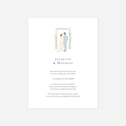 Faire-part mariage Écrin