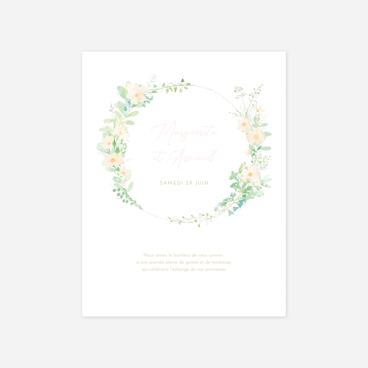 Faire-part mariage Éclat de cosmos