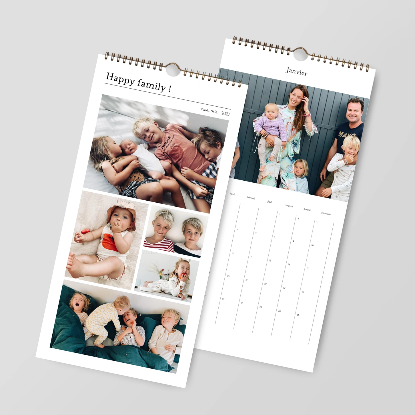 Calendrier mural cases personnalisables Édito