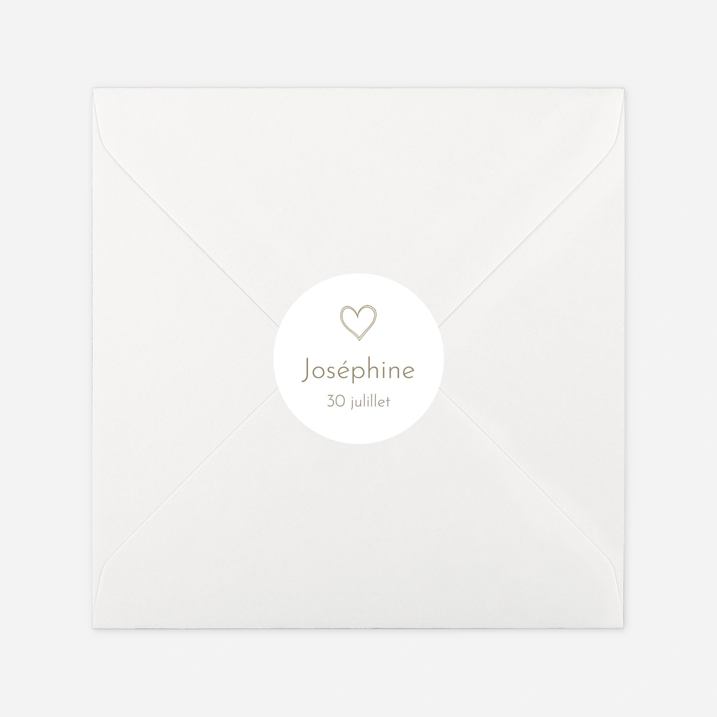 Stickers pour enveloppes baptême Doux symboles
