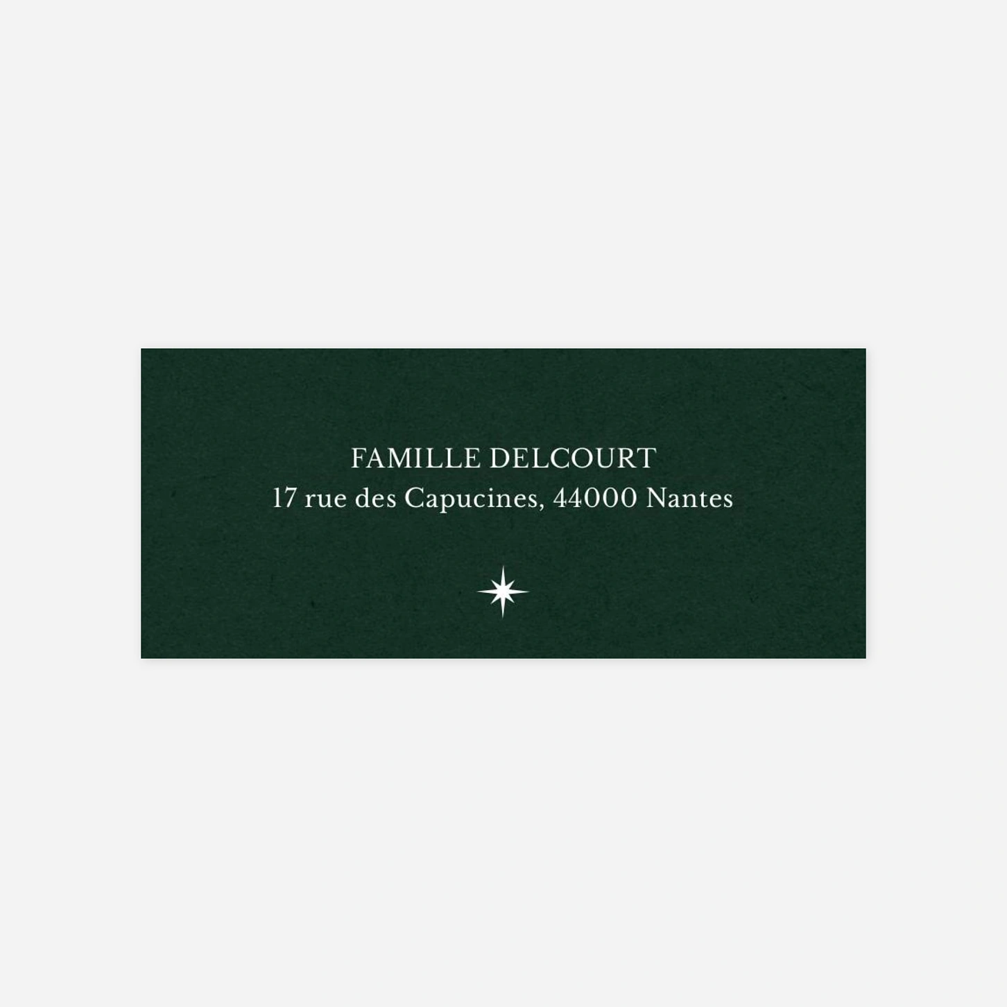 Étiquette expéditeur voeux Étoile de Noël