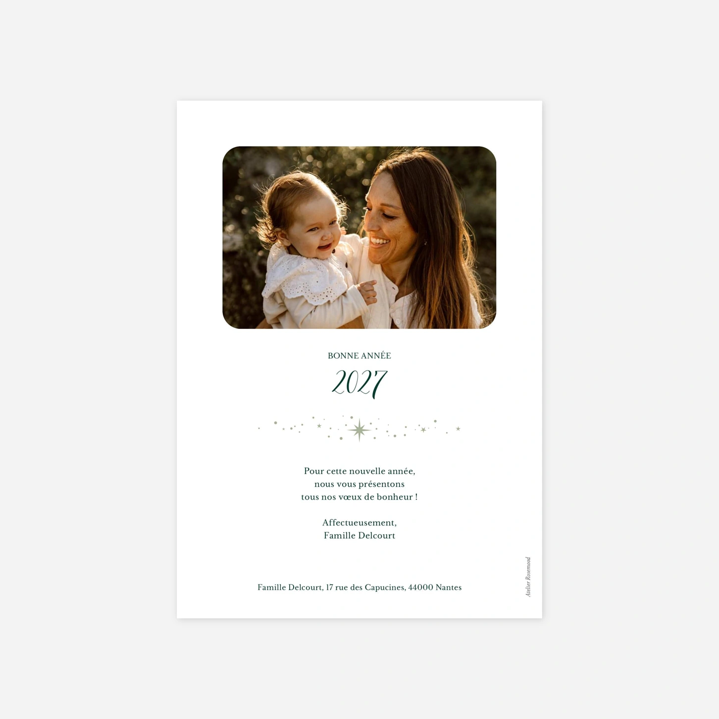 Carte de voeux Étoile de Noël