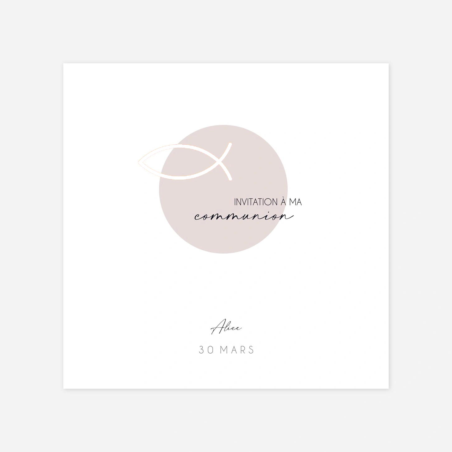 Invitation communion Douce joie