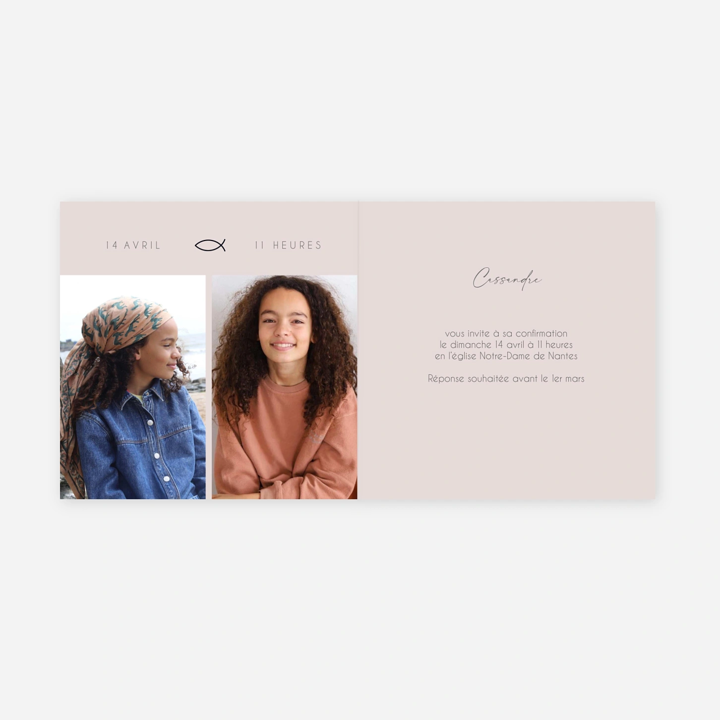 Invitation Confirmation Douce joie