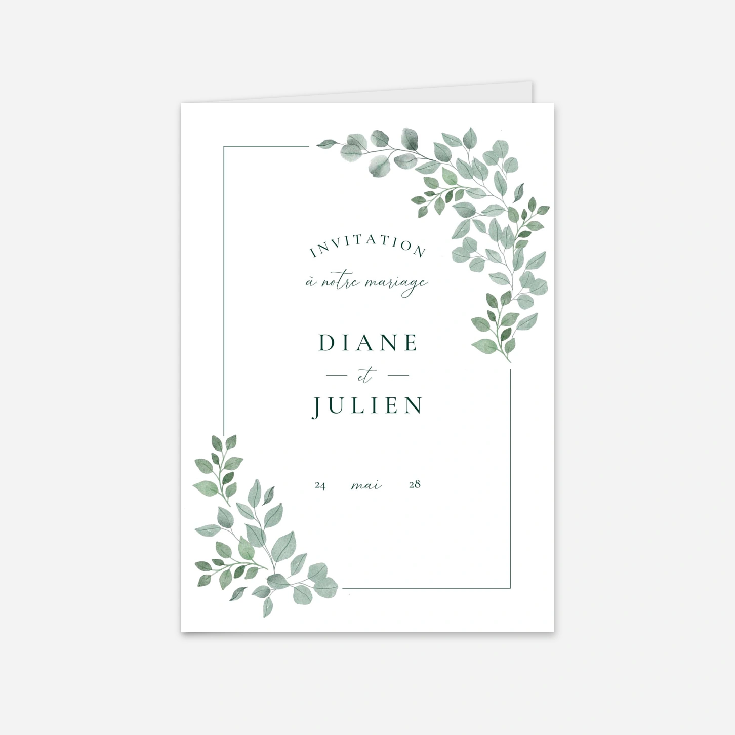 Faire-part mariage Jardin végétal
