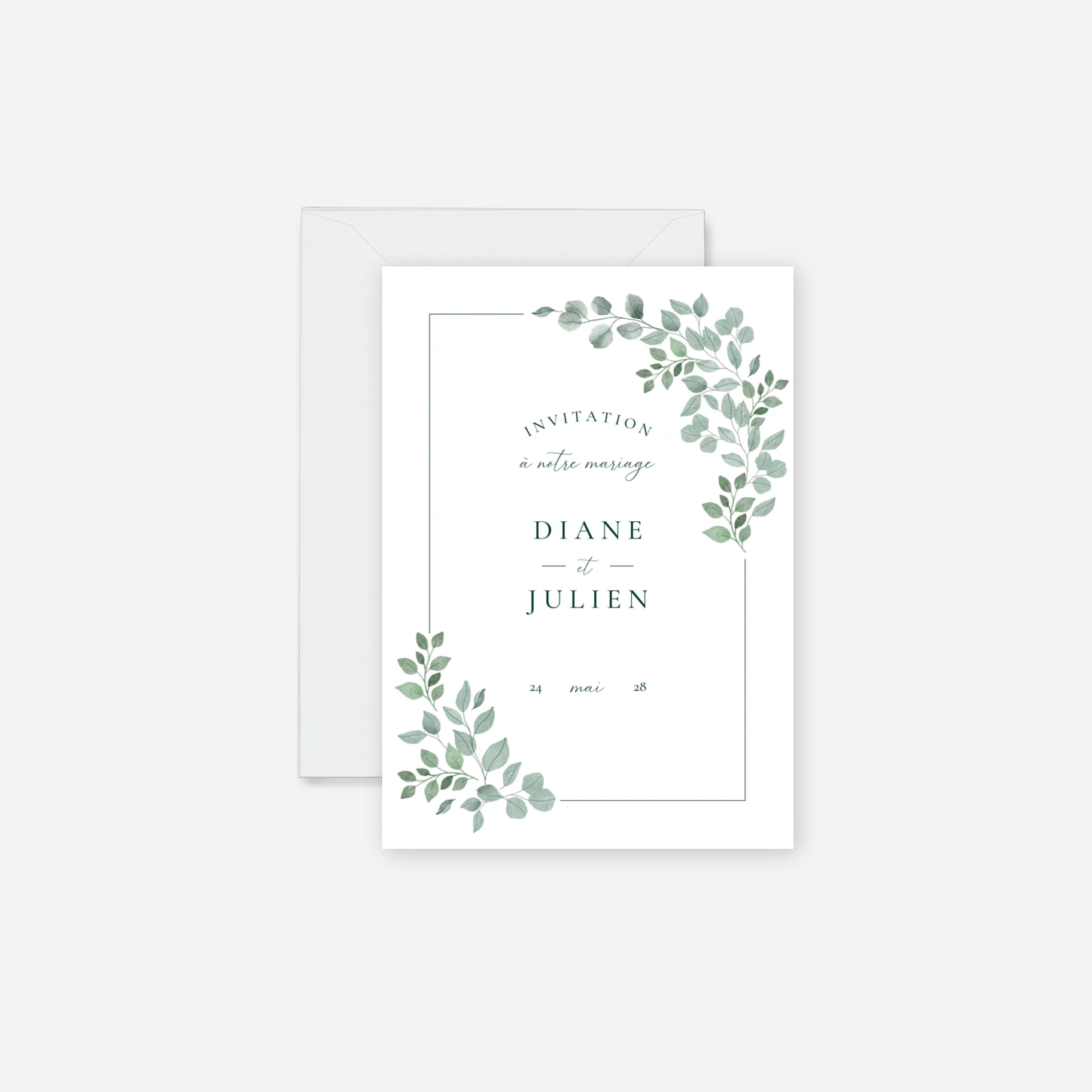 Faire-part mariage Jardin végétal