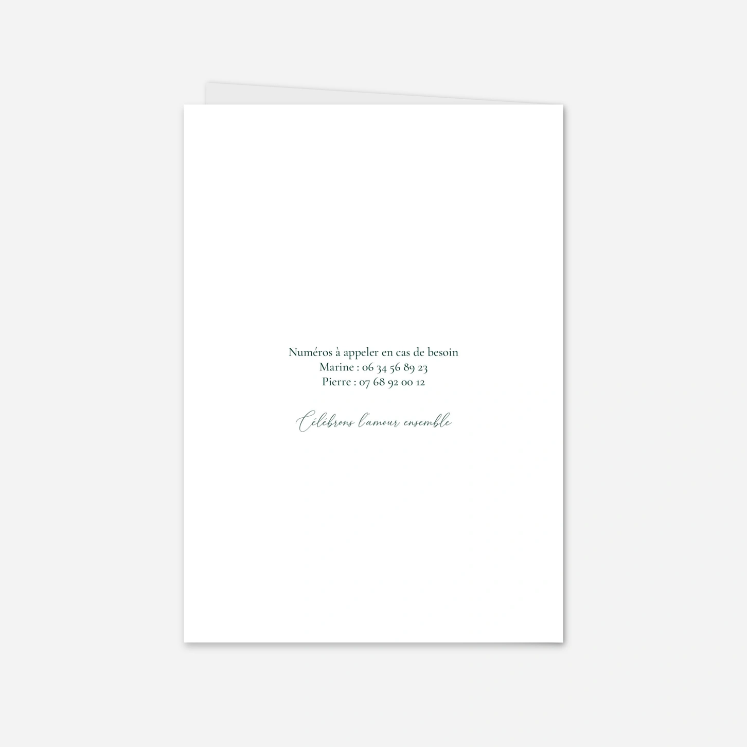Faire-part mariage Jardin végétal