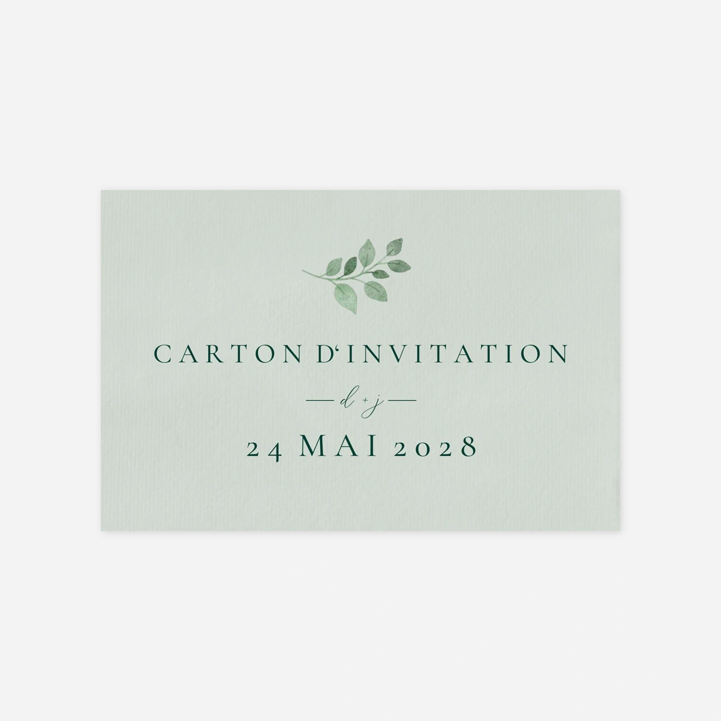 Carton d'invitation Jardin végétal
