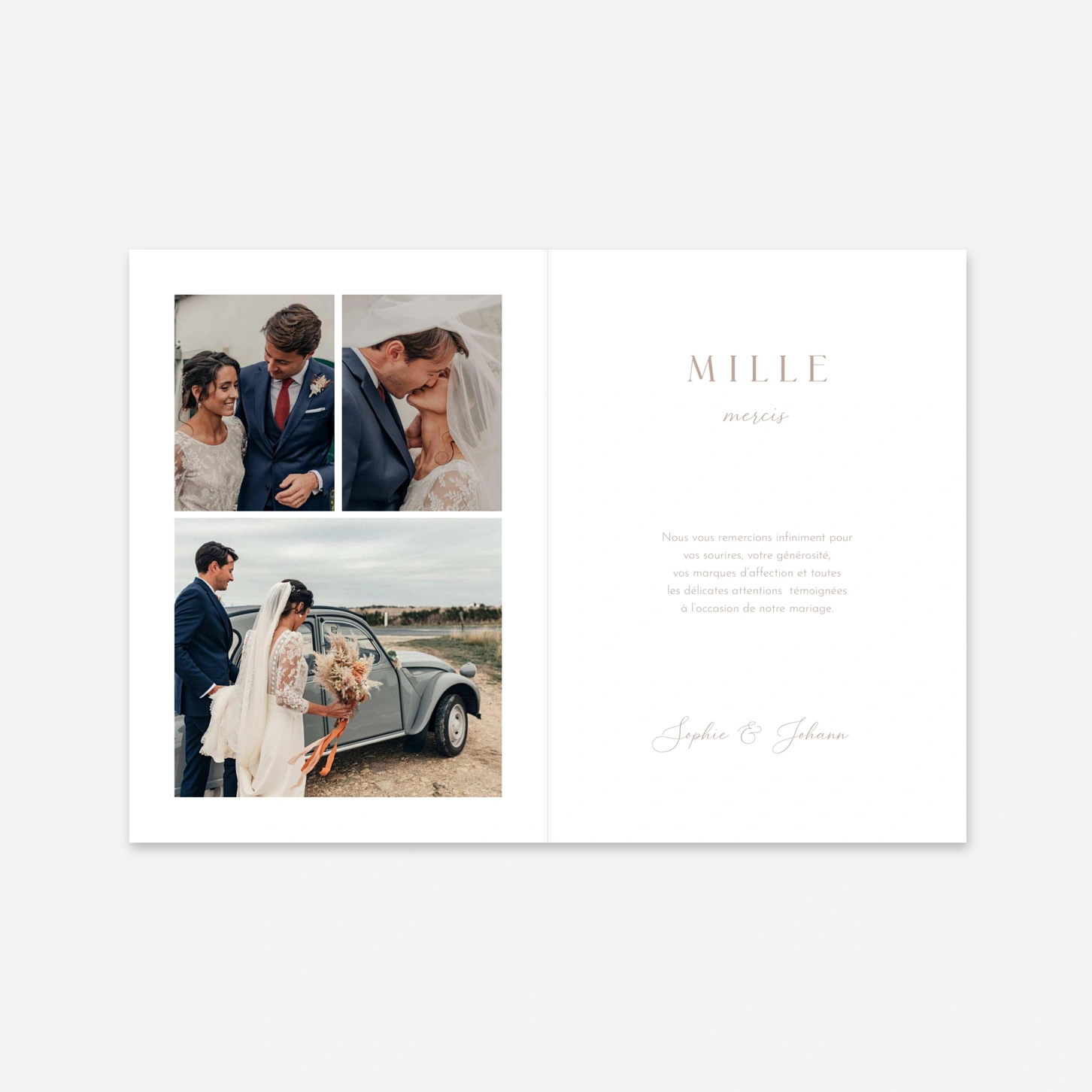 Carte de remerciements Enfin Nous