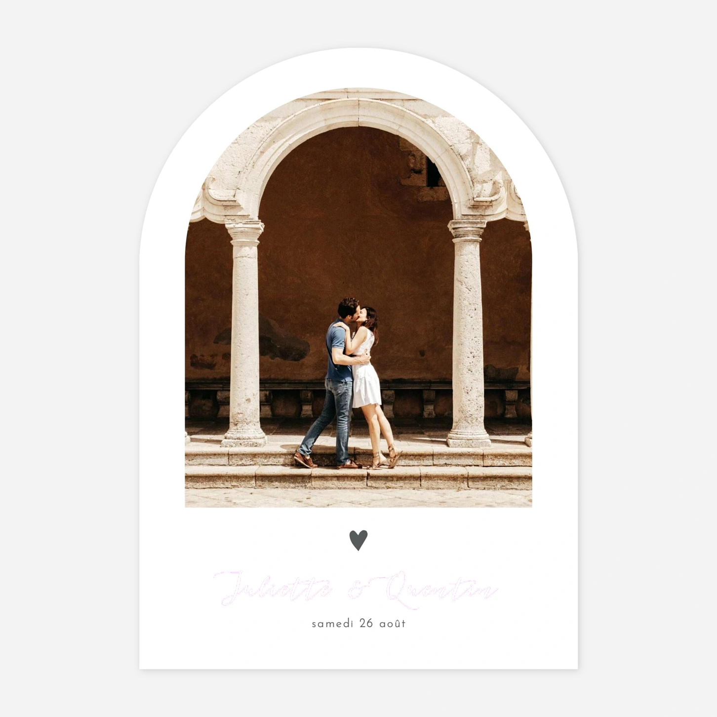 Faire-part mariage Élégant cœur