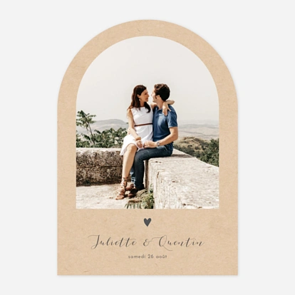 Faire-part mariage Élégant cœur