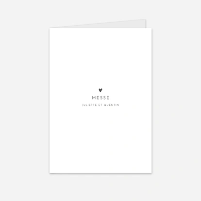 Livret de messe mariage Élégant cœur