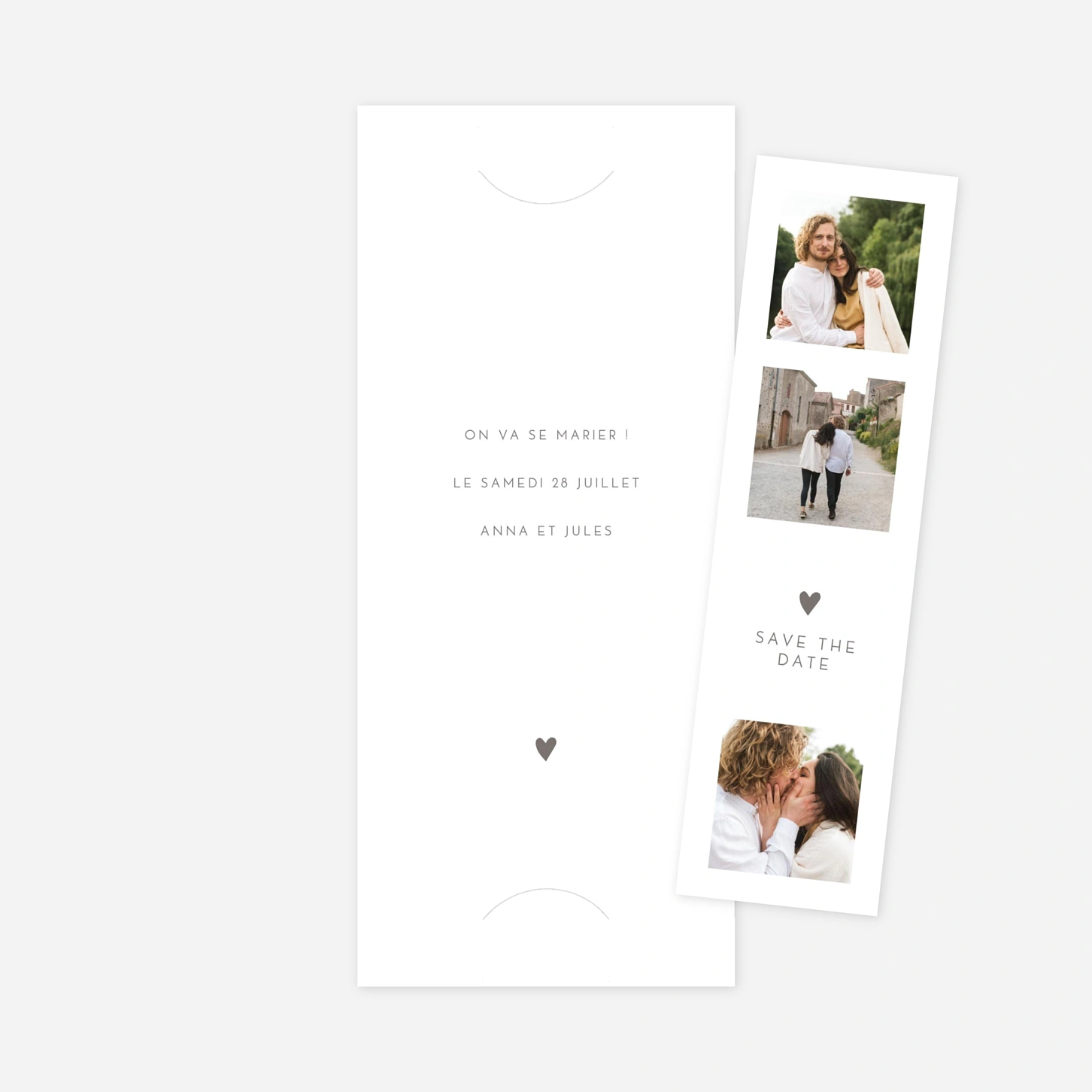 Save the date Élégant cœur