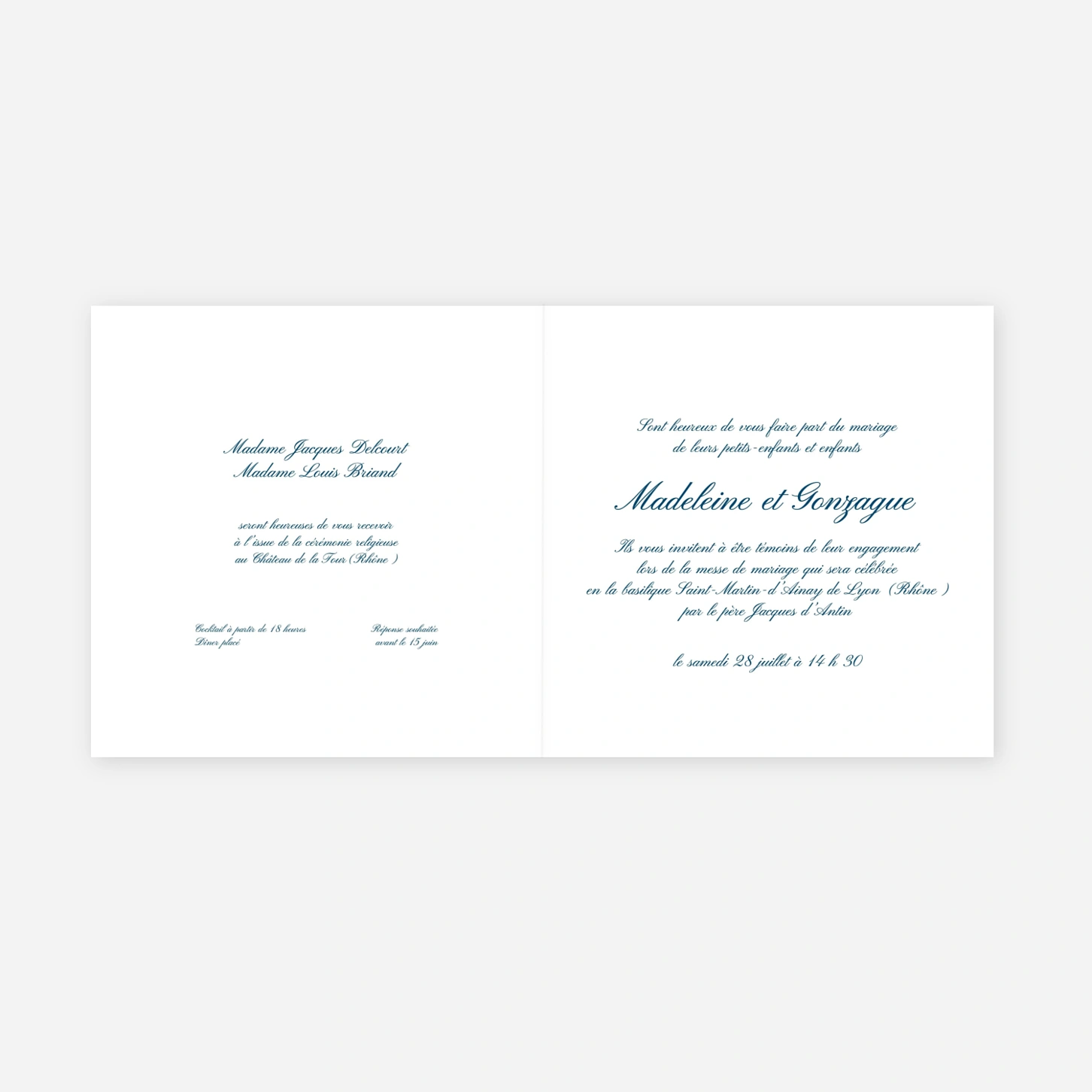 Faire-part mariage Élégante Aquarelle