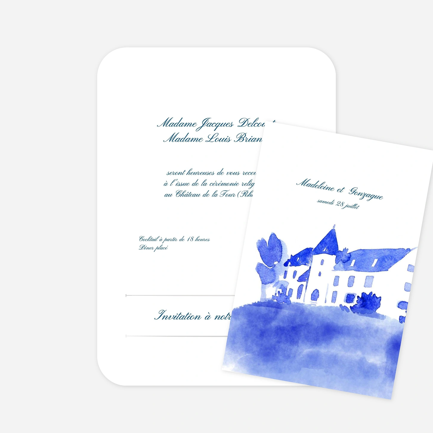 Faire-part mariage Élégante Aquarelle