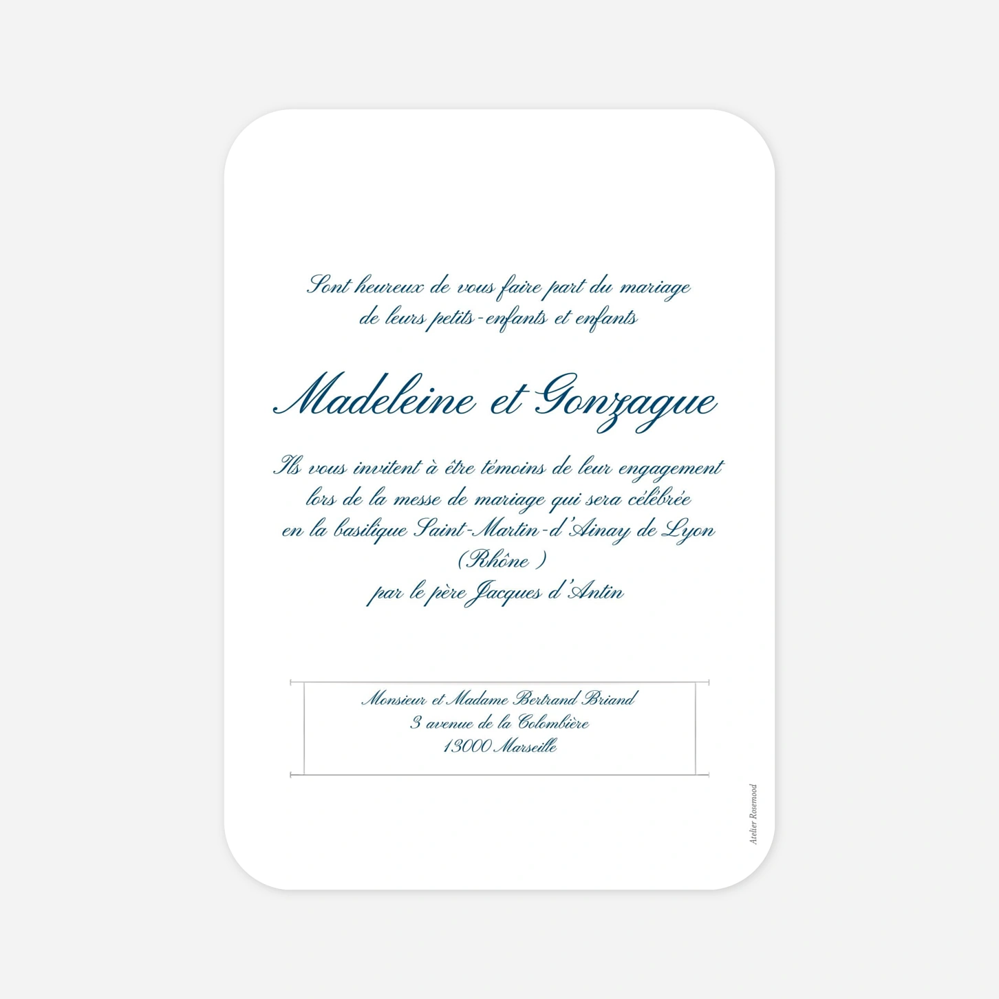 Faire-part mariage Élégante Aquarelle