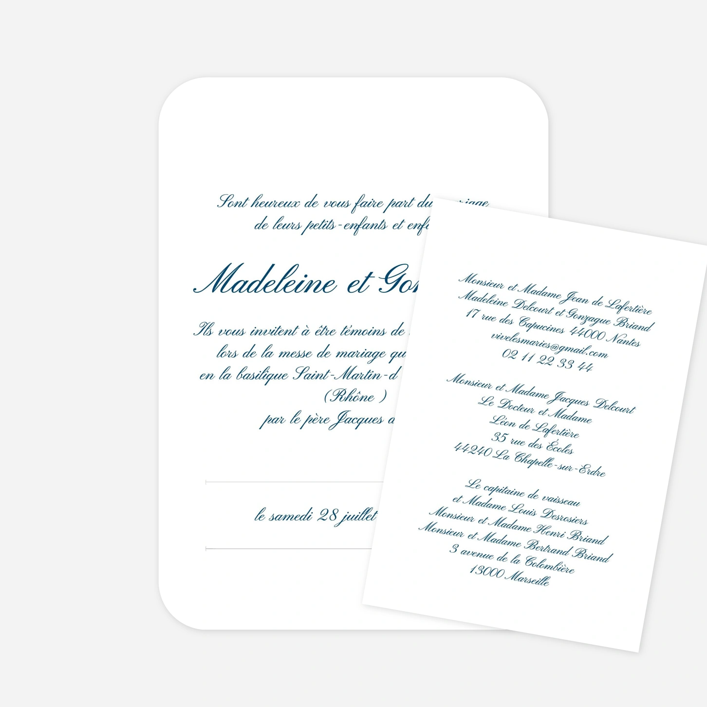 Faire-part mariage Élégante Aquarelle