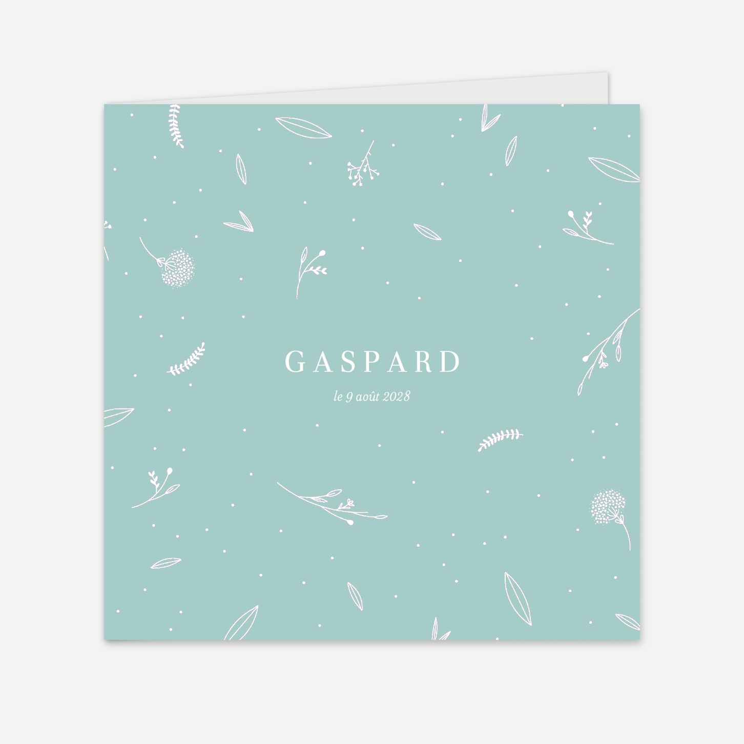 Faire-part naissance Élégant feuillage