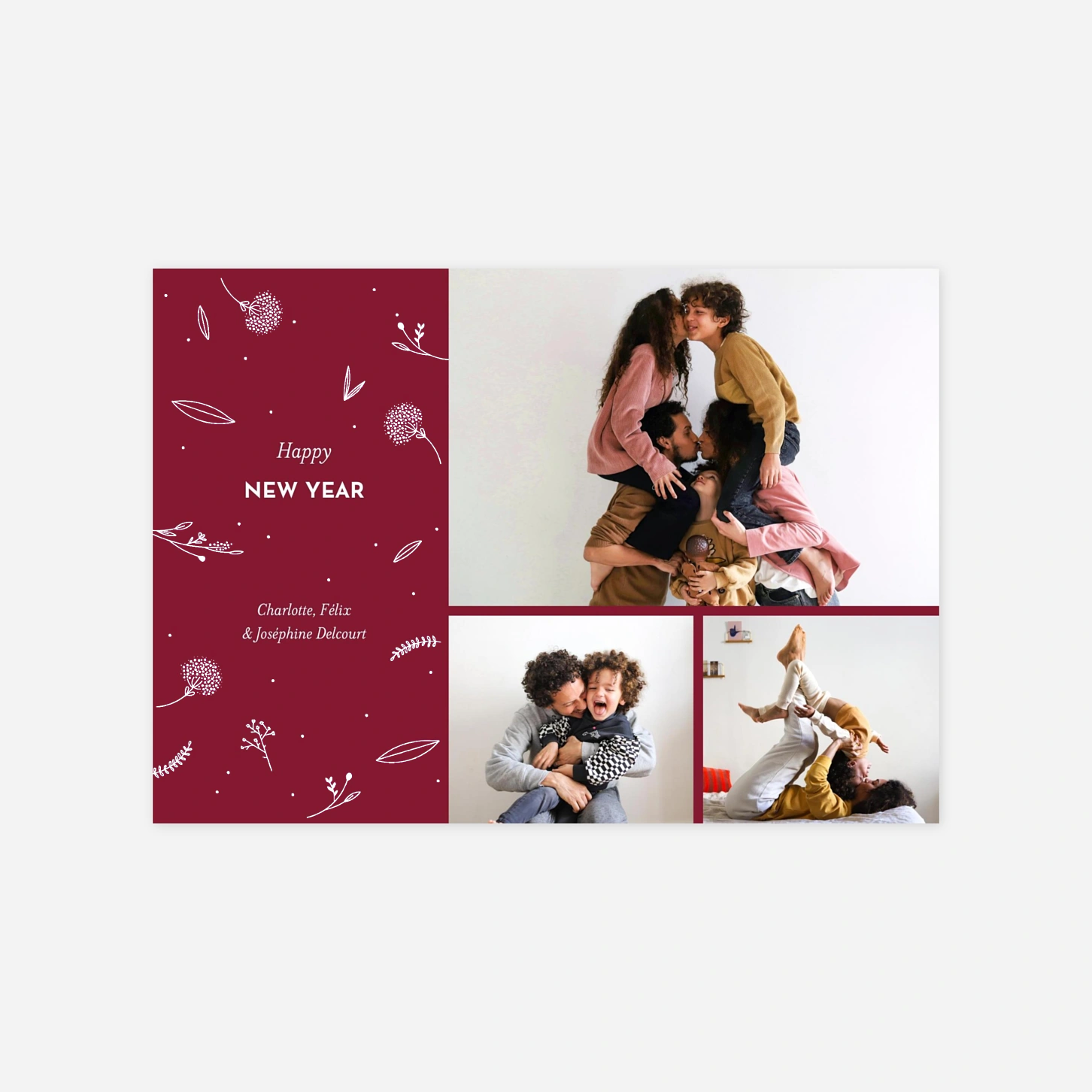 Carte de voeux Élégant feuillage