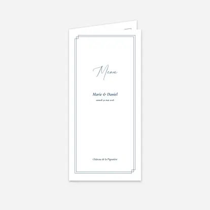 Menu mariage Élégance