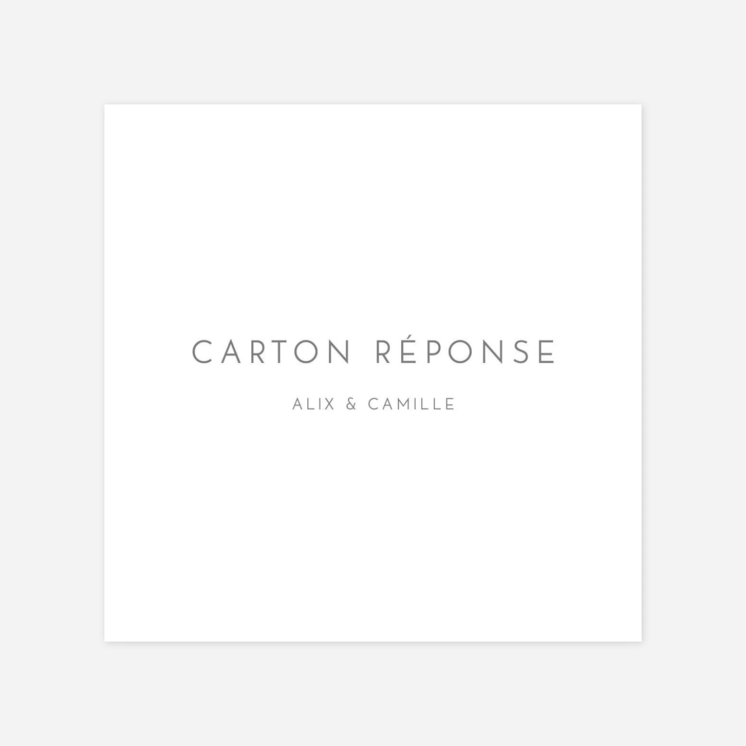 Carton réponse Élégant photo portrait