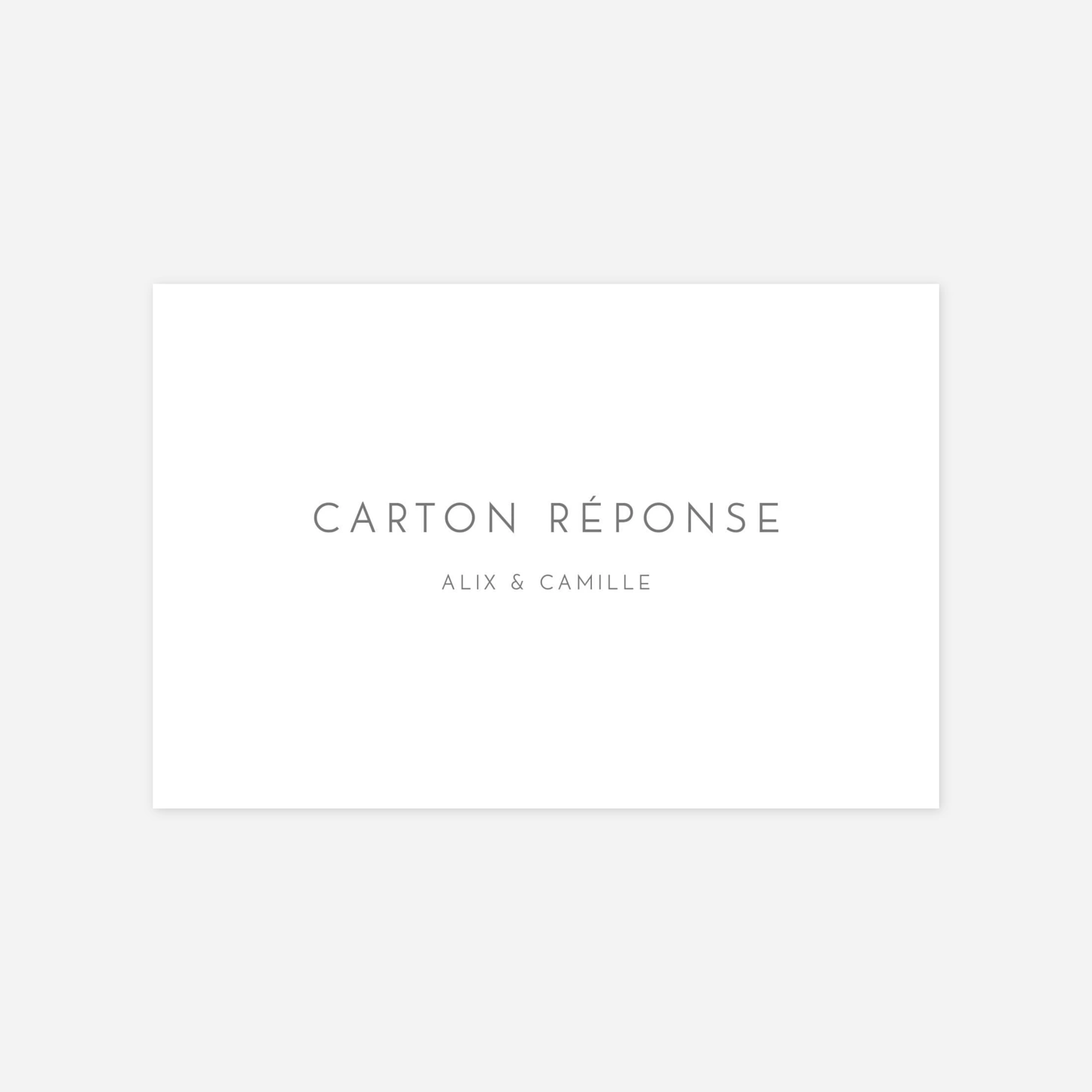 Carton réponse Élégant photo portrait