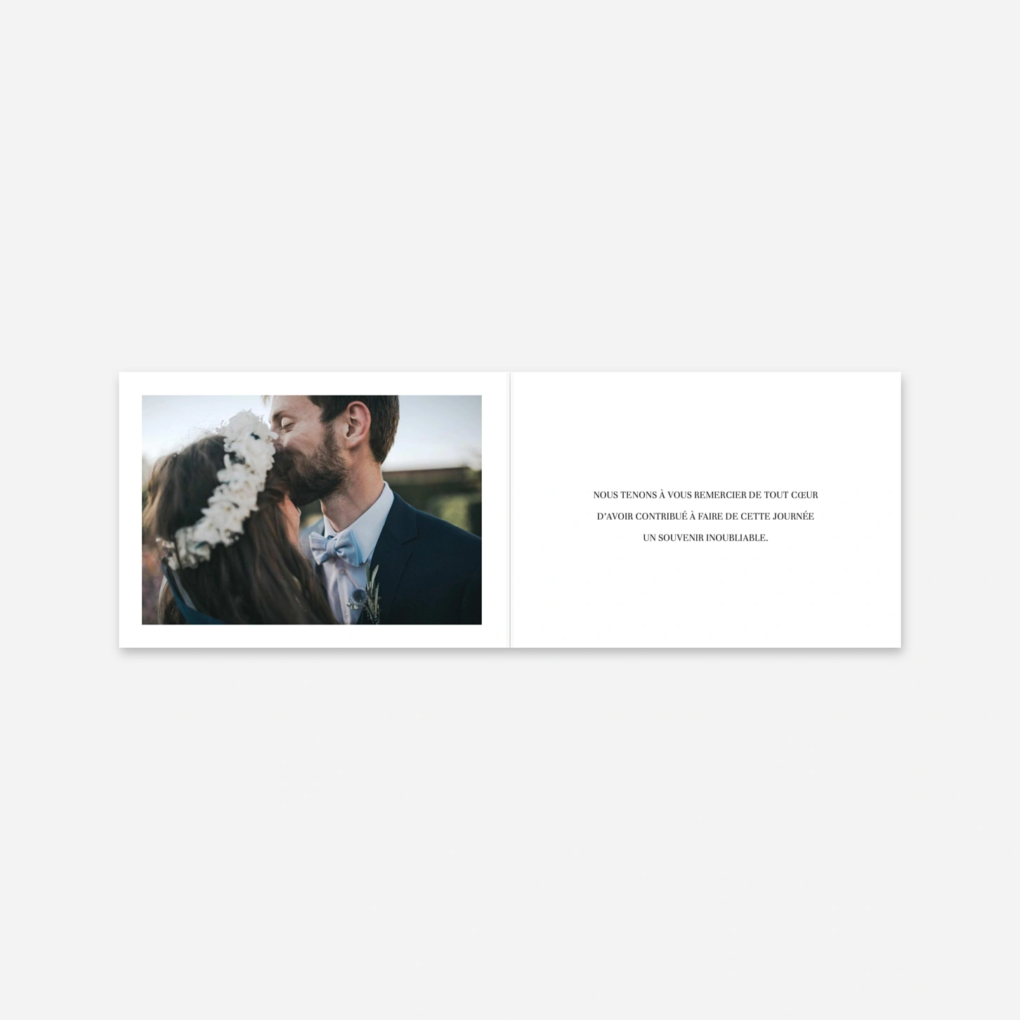 Carte de remerciements Élégant photo portrait