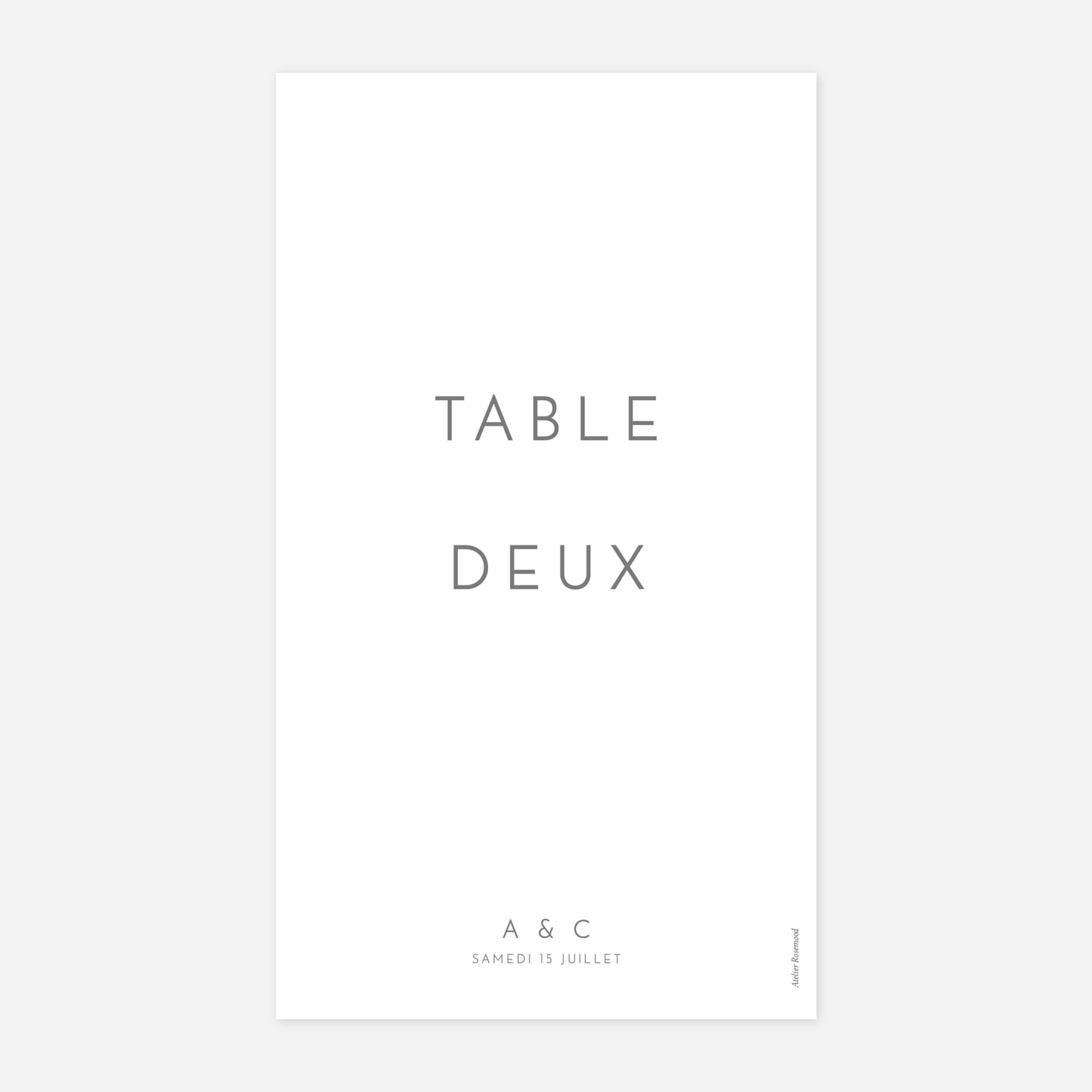 Marque-table mariage Élégant photo portrait