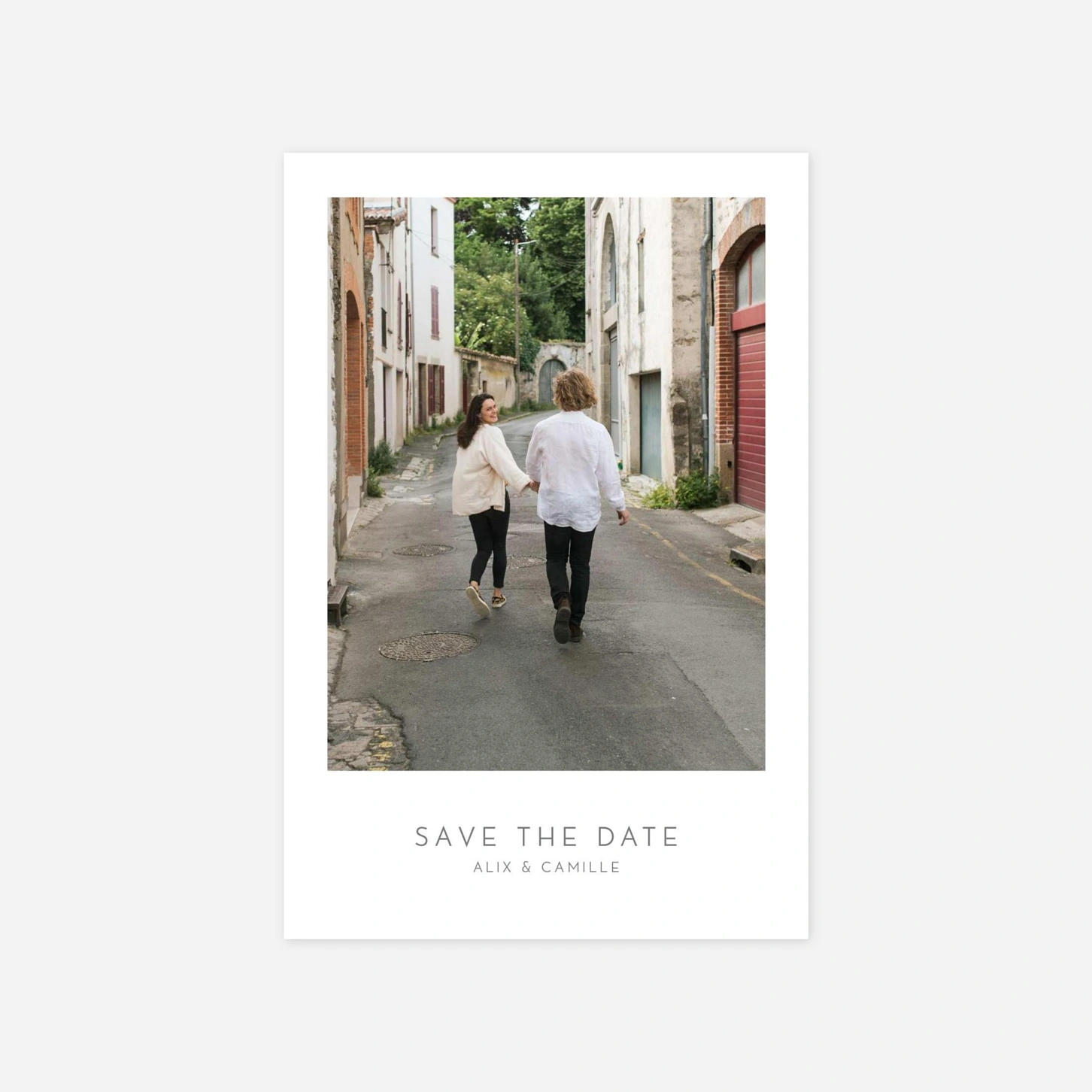 Save the date Élégant photo portrait
