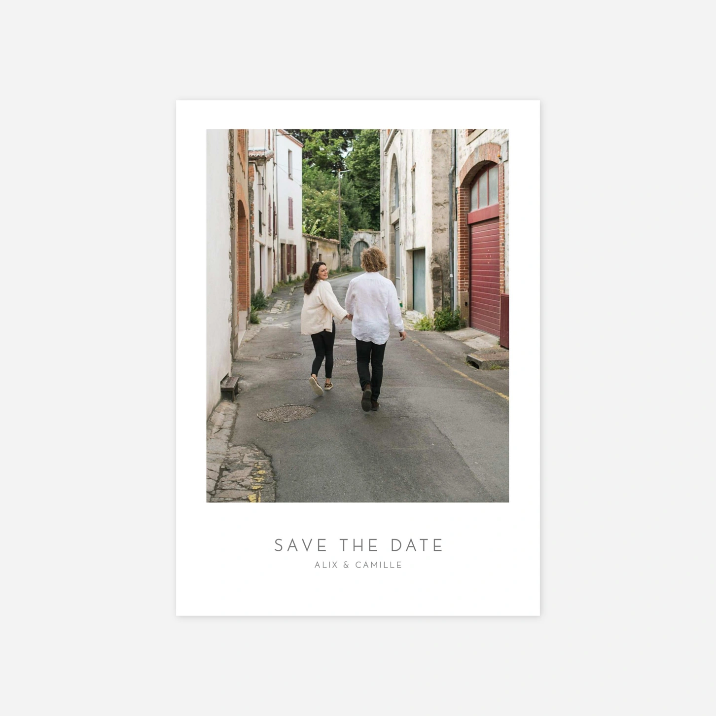 Save the date Élégant photo portrait