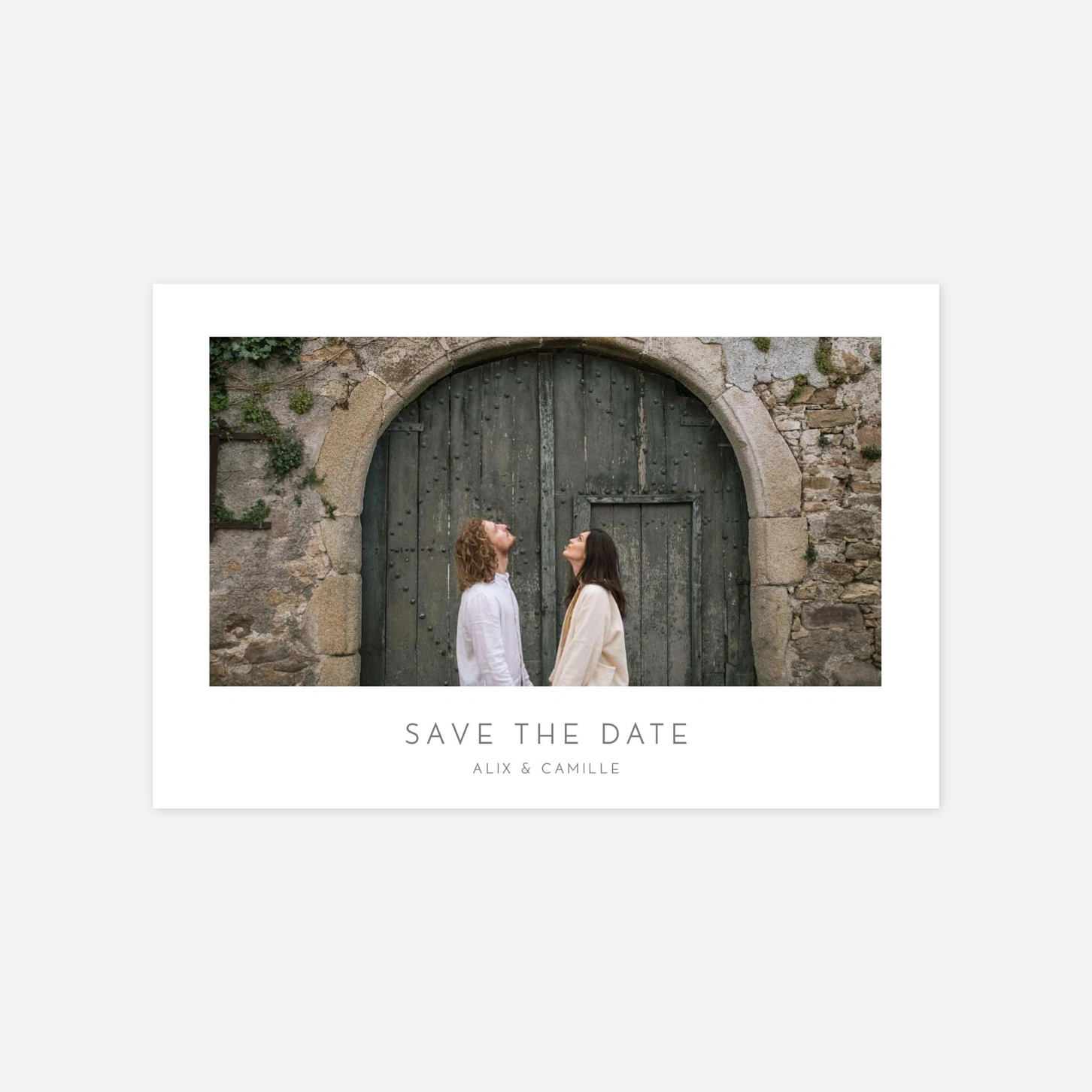 Save the date Élégant photo portrait