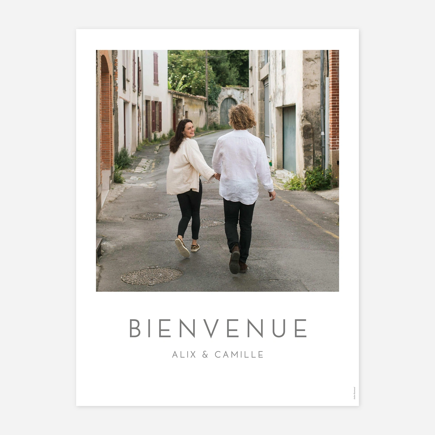 Panneau mariage Élégant photo portrait