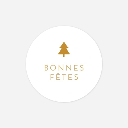 Étiquette cadeau Noël Élégant sapin