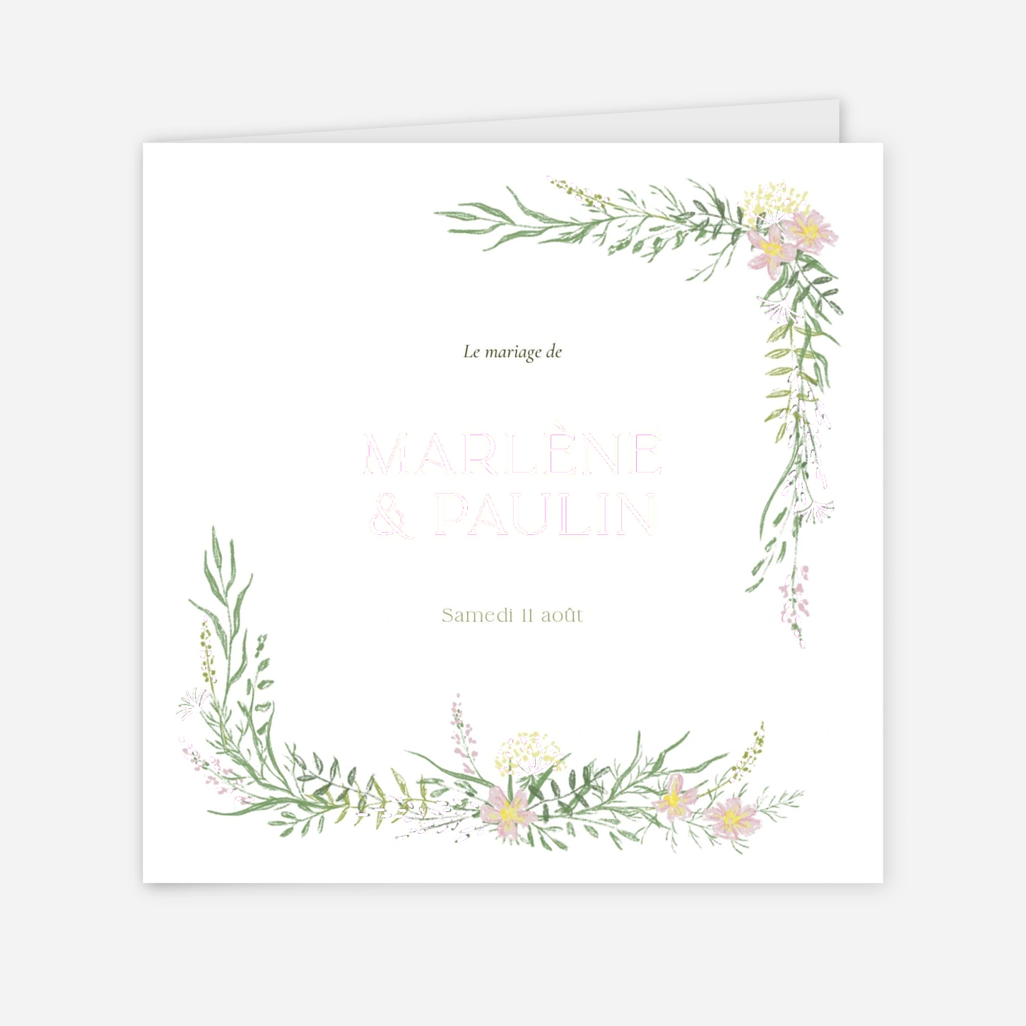 Faire-part mariage Élégance végétale