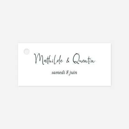 Etiquette perforée mariage Enchanté