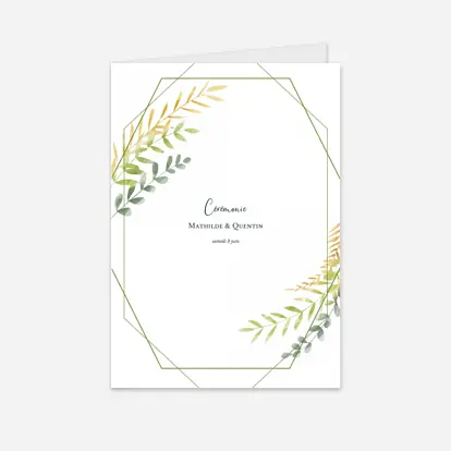 Livret de messe mariage Enchanté