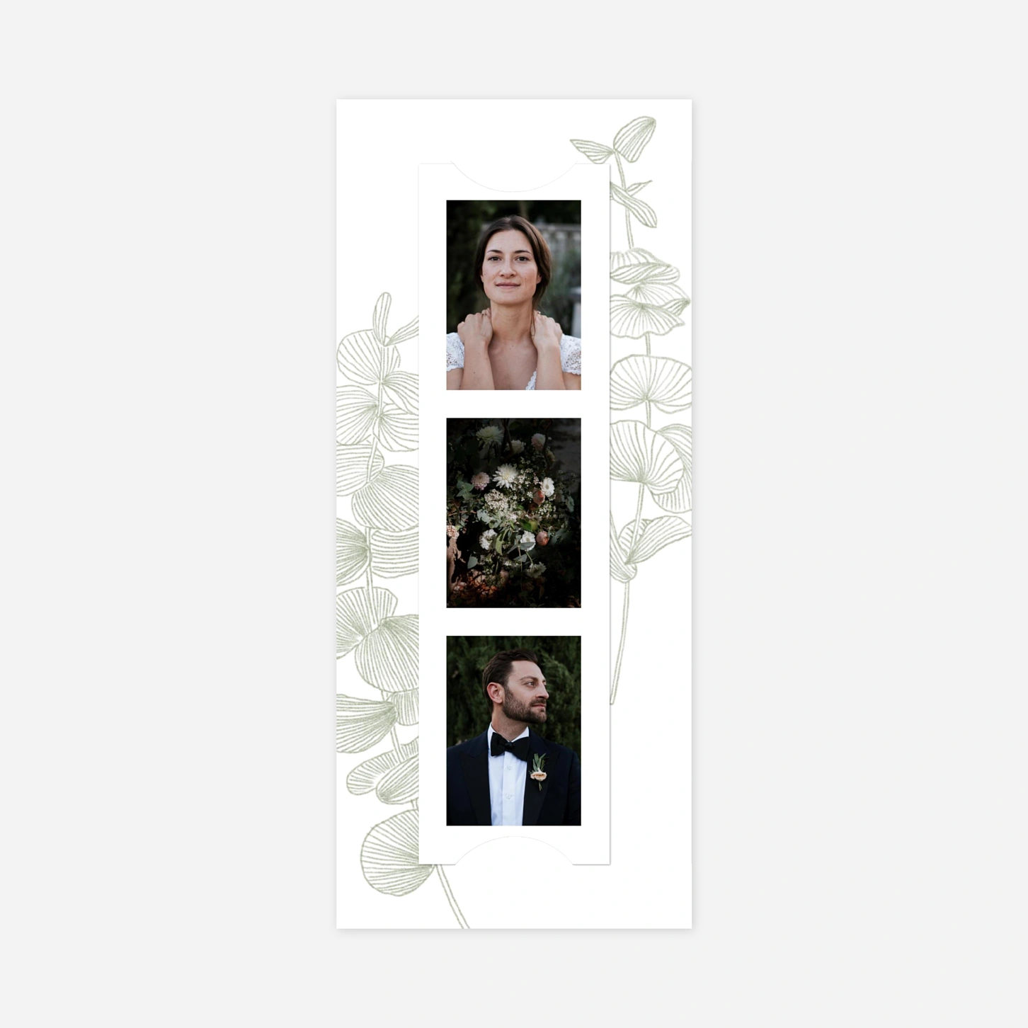 Carte de remerciements Envolée d'eucalyptus