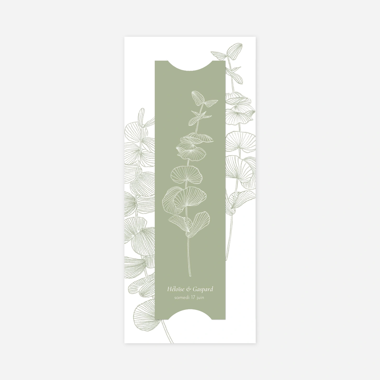 Carte de remerciements Envolée d'eucalyptus