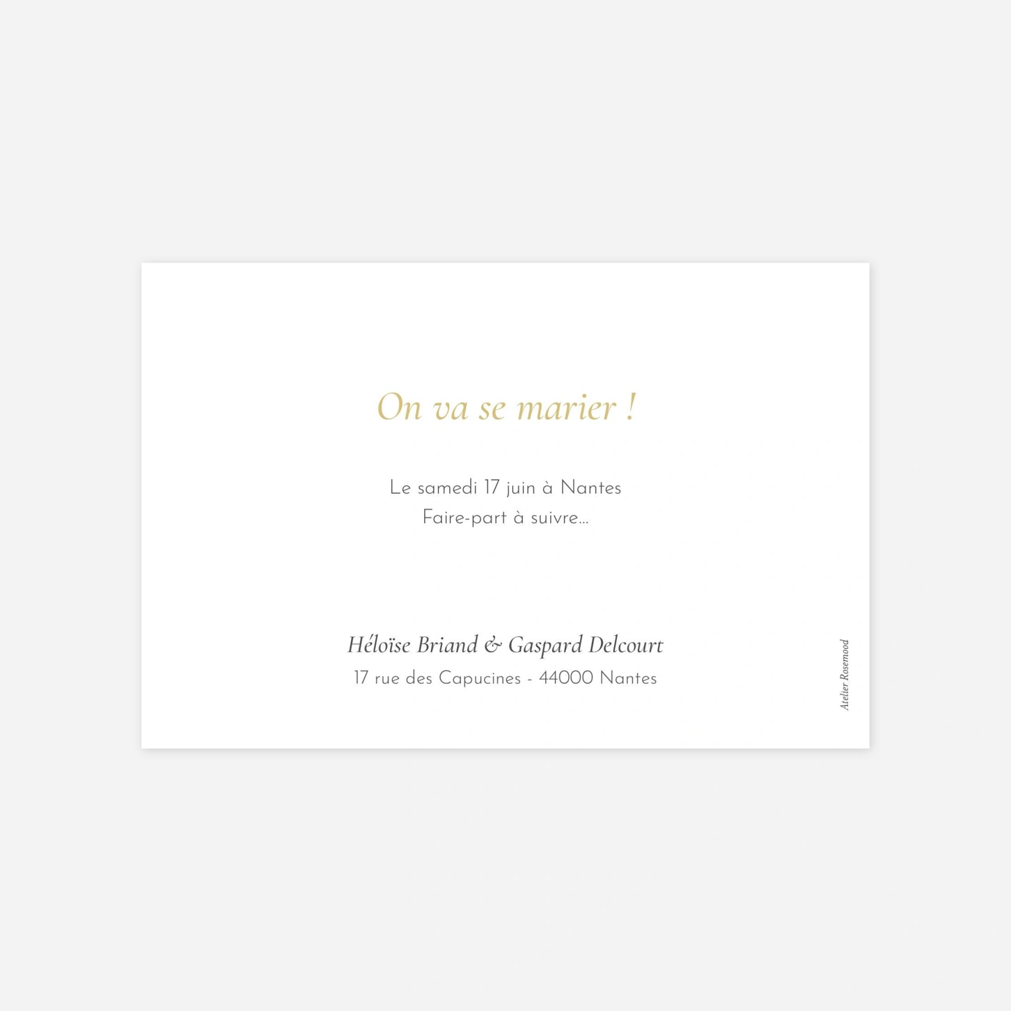 Save the date Envolée d'eucalyptus