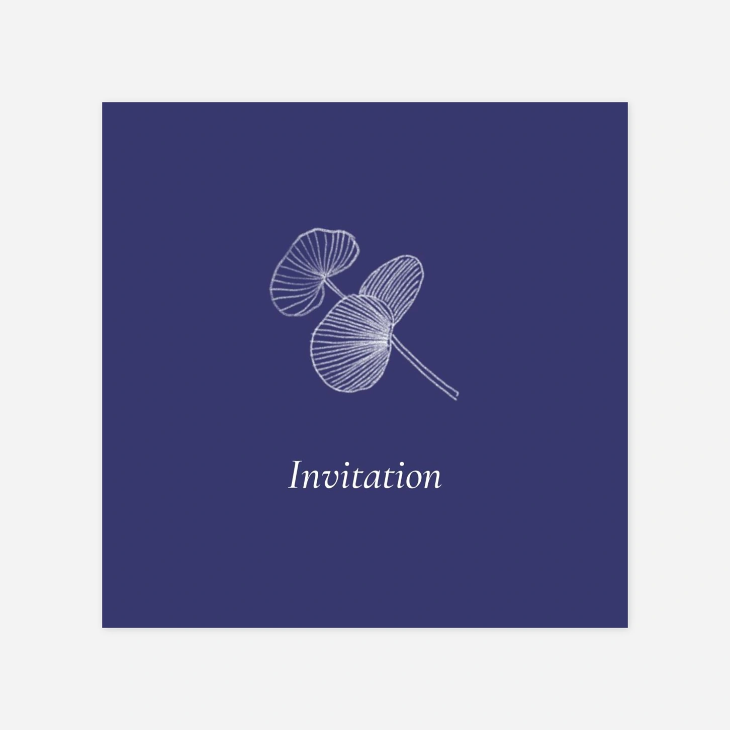 Carton d'invitation Envolée d'eucalyptus