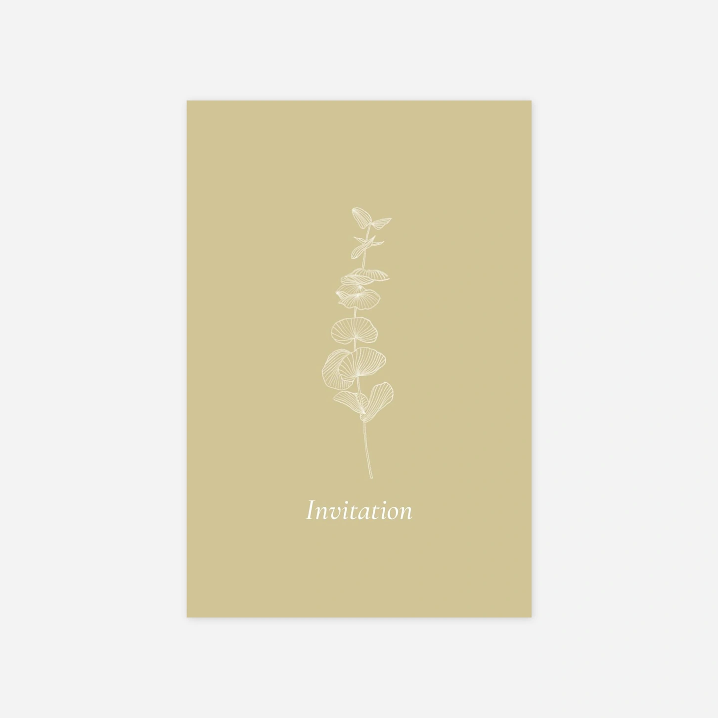 Carton d'invitation Envolée d'eucalyptus