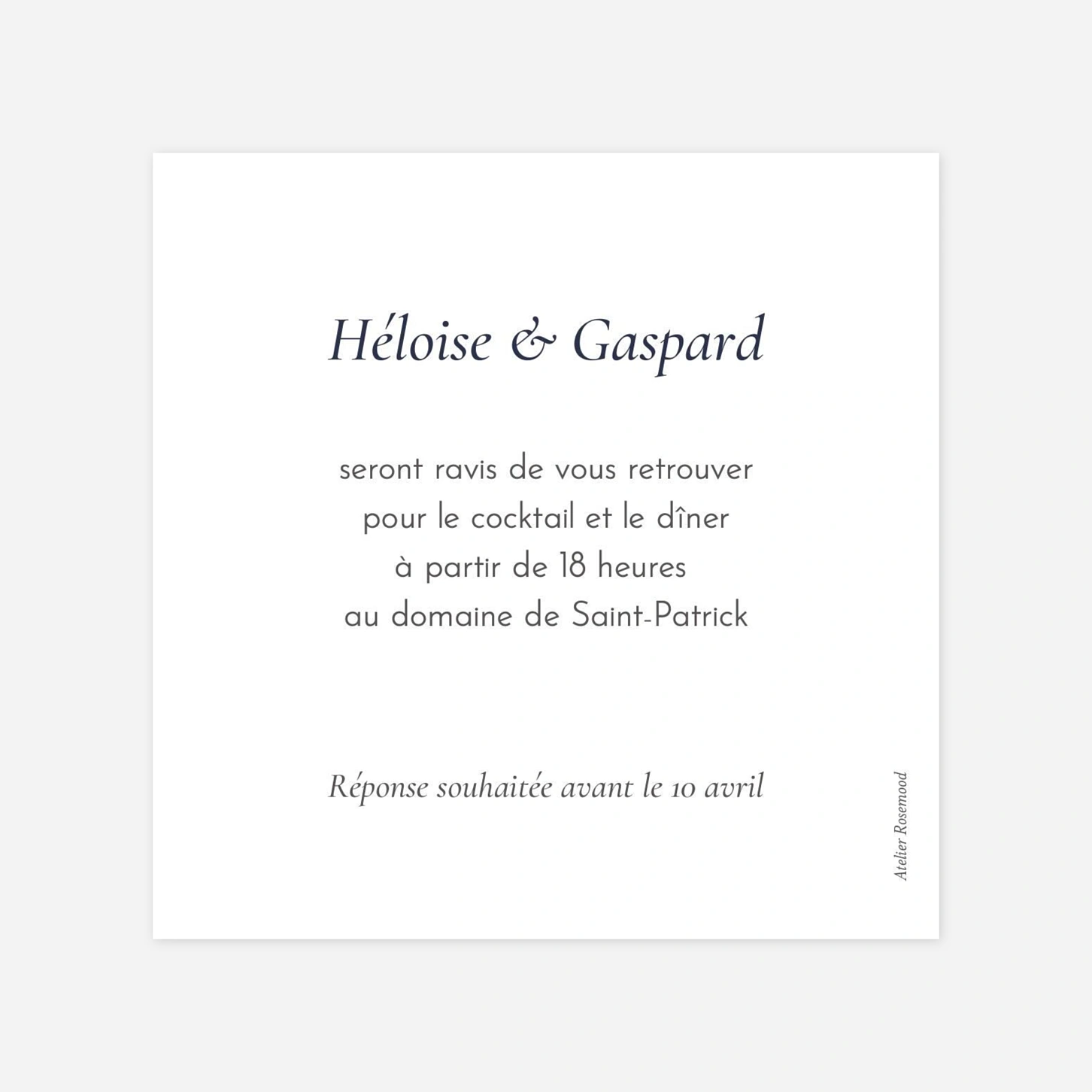 Carton d'invitation Envolée d'eucalyptus