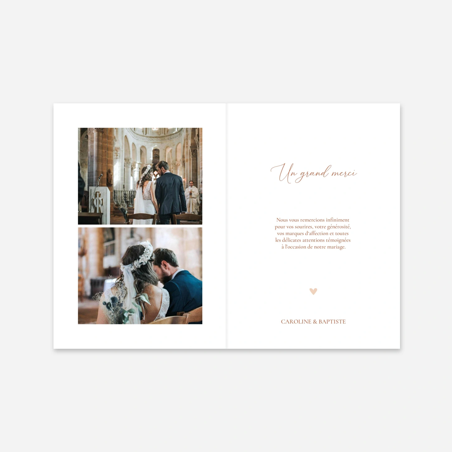 Carte de remerciements En harmonie