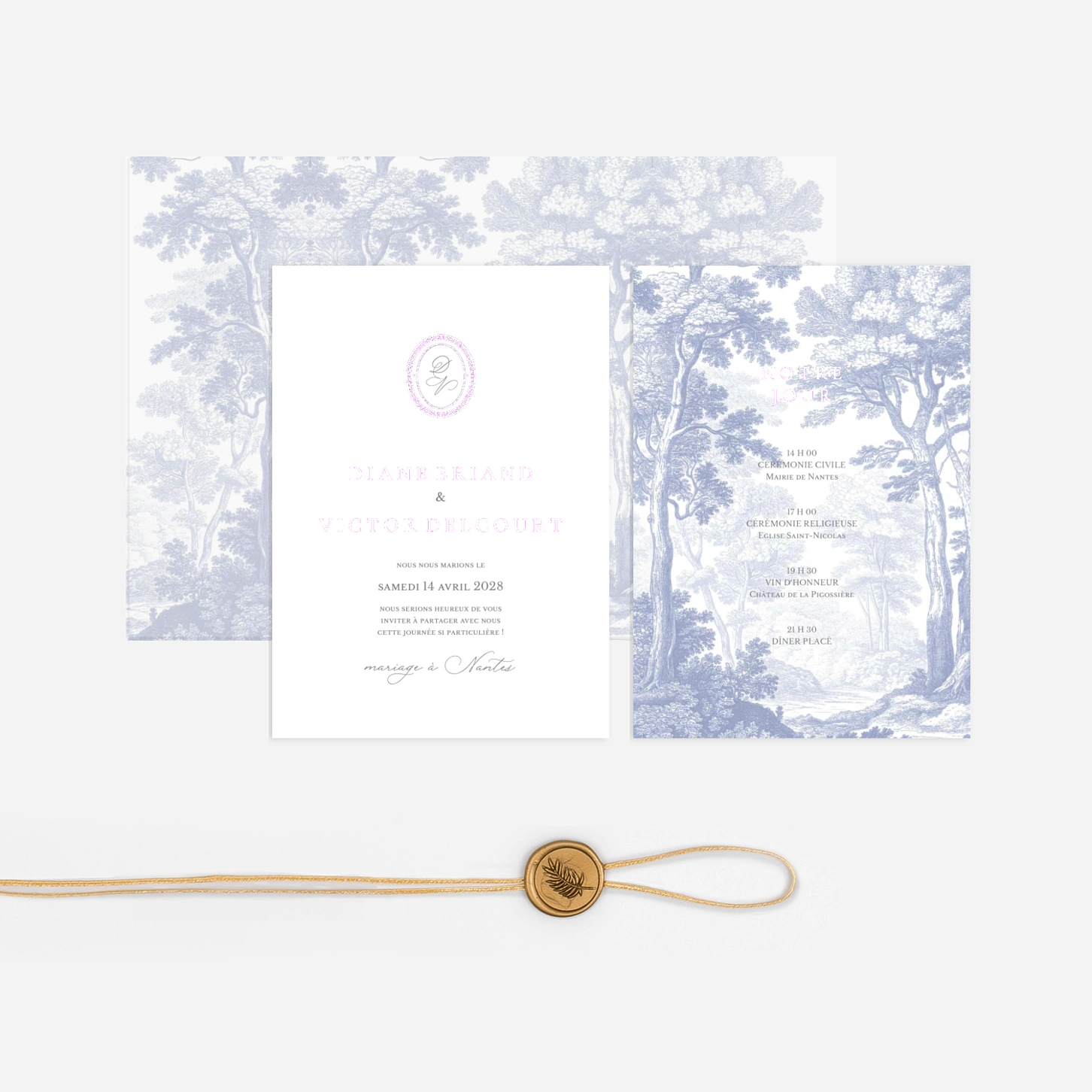 Faire-part mariage Entre les cimes