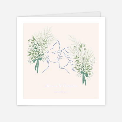 Faire-part mariage Esquisse florale