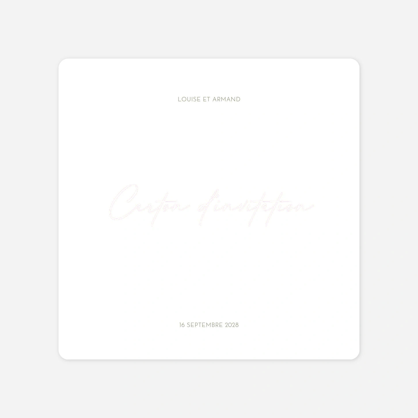 Carton d'invitation Esquisse