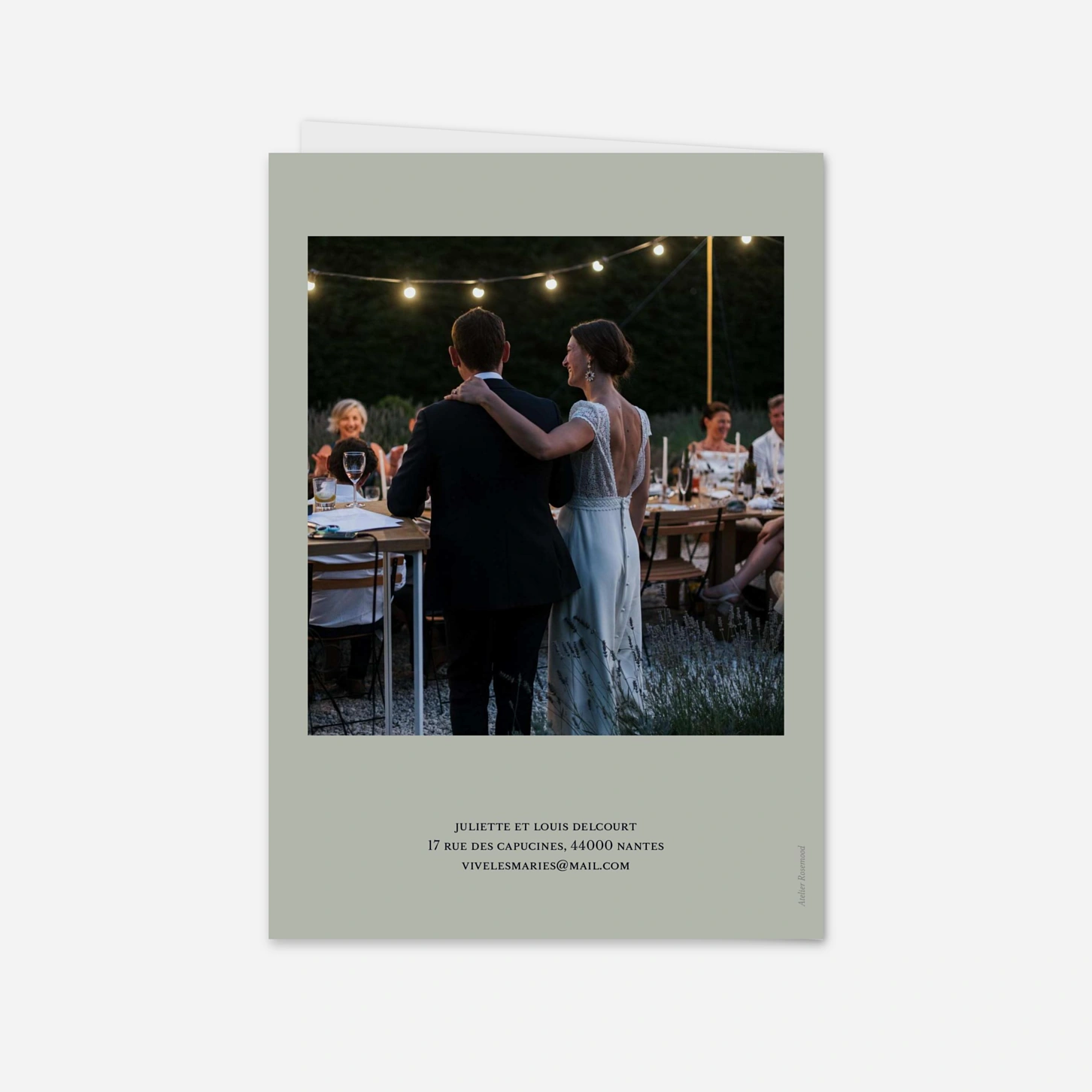 Carte de remerciements Éternelle Élégance