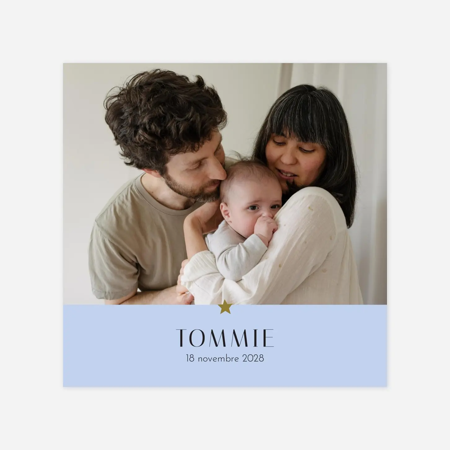 Faire-part naissance Etoile d'or