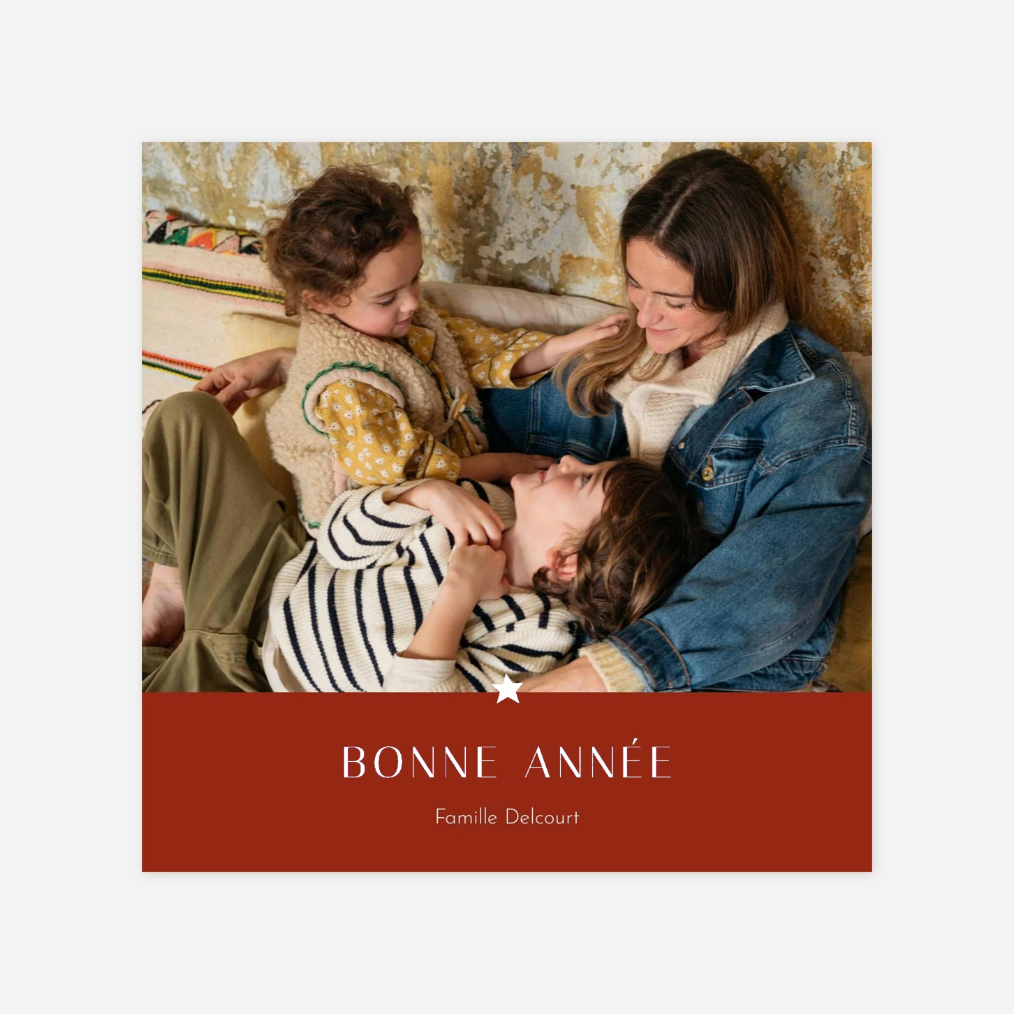 Carte de voeux Etoile d'or