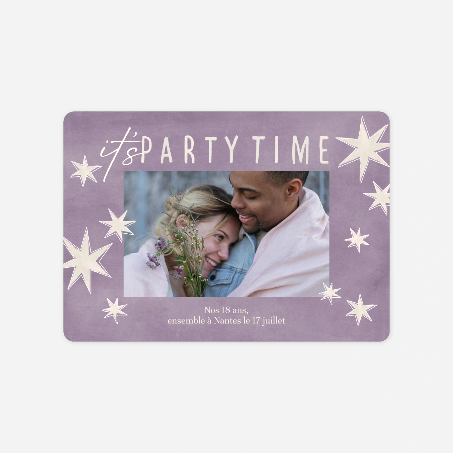 invitation anniversaire Étoile scintillante